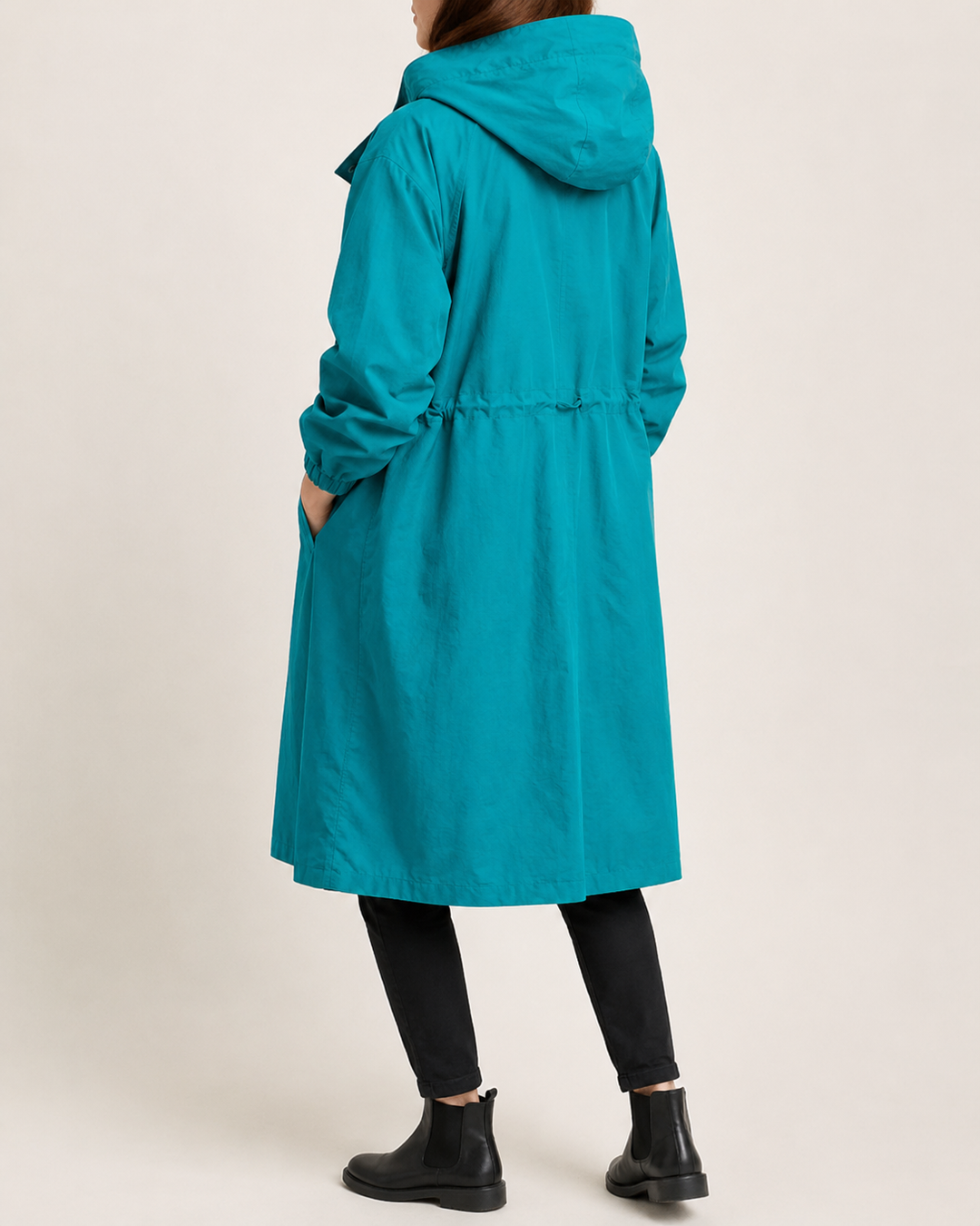 Trench-Coat Femme Imperméable à Capuche Ceinture Nouée – Édith