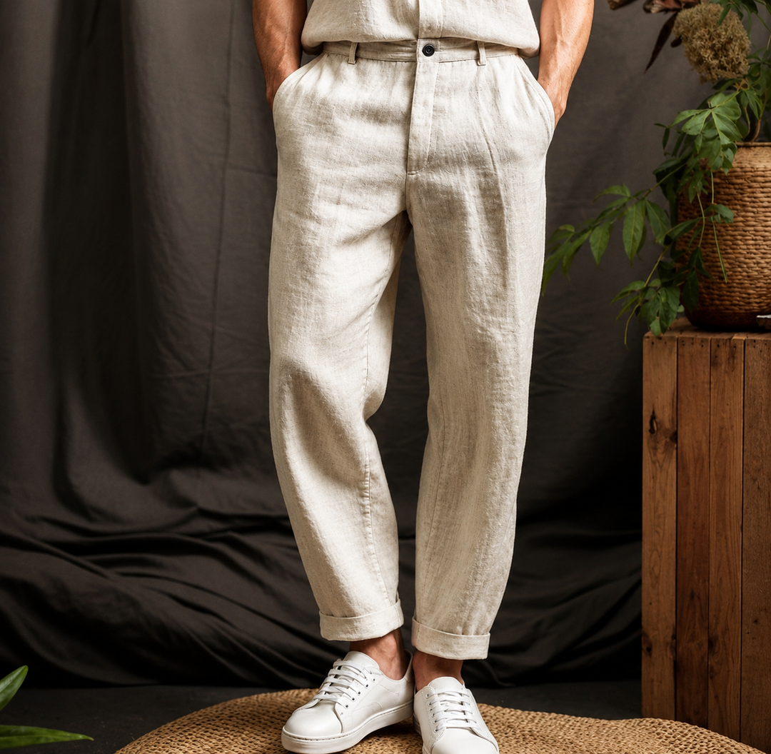 Pantalon en lin décontracté pour hommes