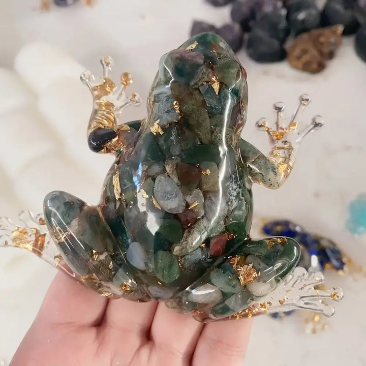 Frostone - Sculpture de Grenouille en Cristal pour Décoration Domestique