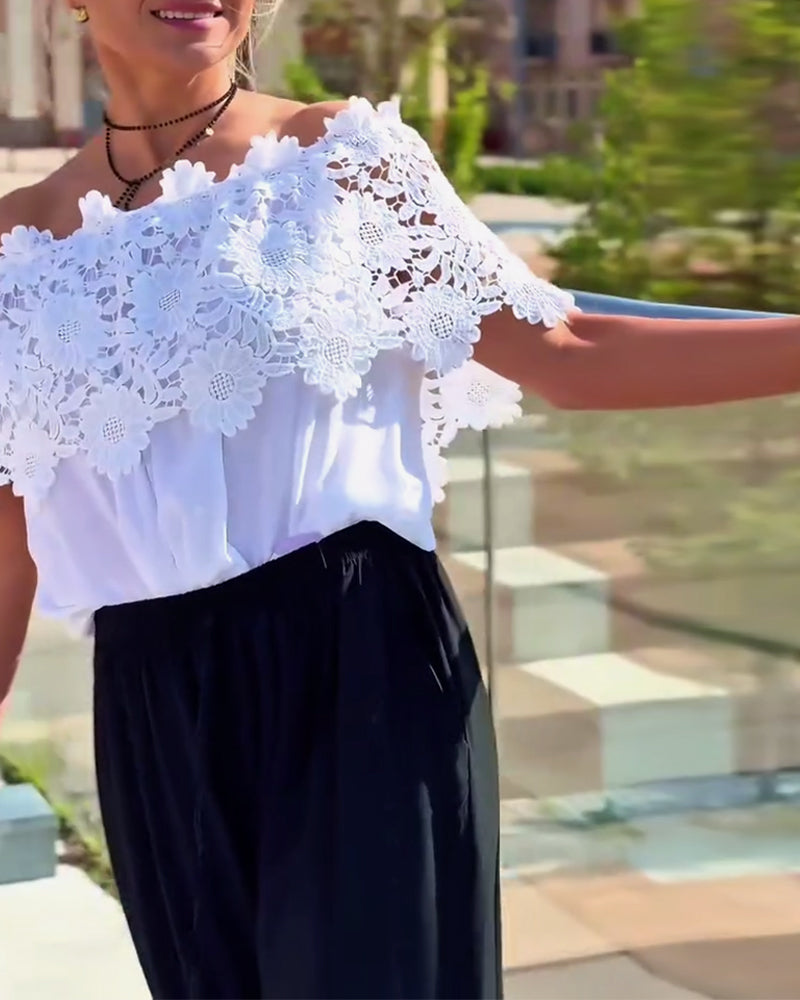 Lace Design Fashion Blouse