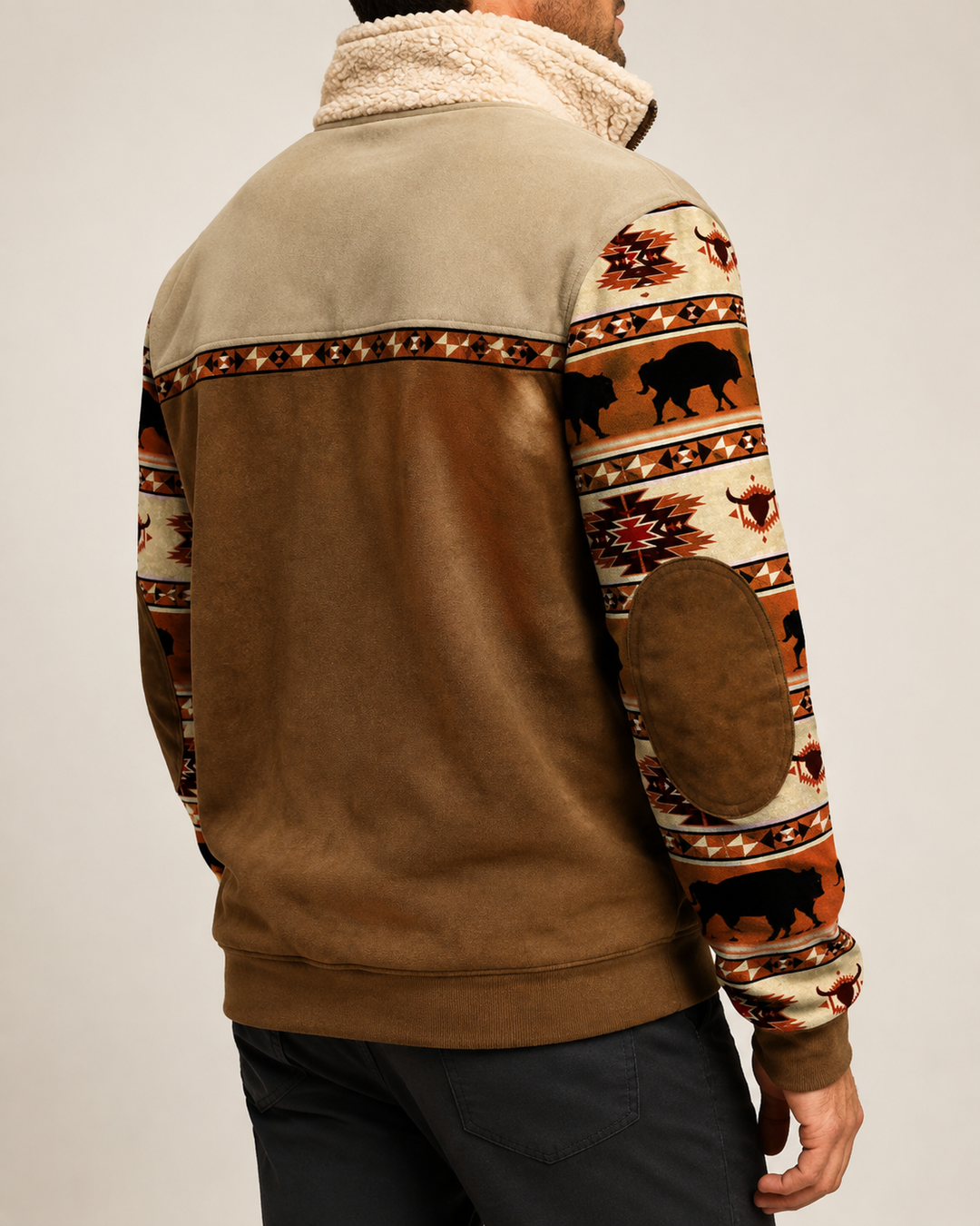 Pull Homme Jacquard Col Zippé Motif Ethnique – Laurent