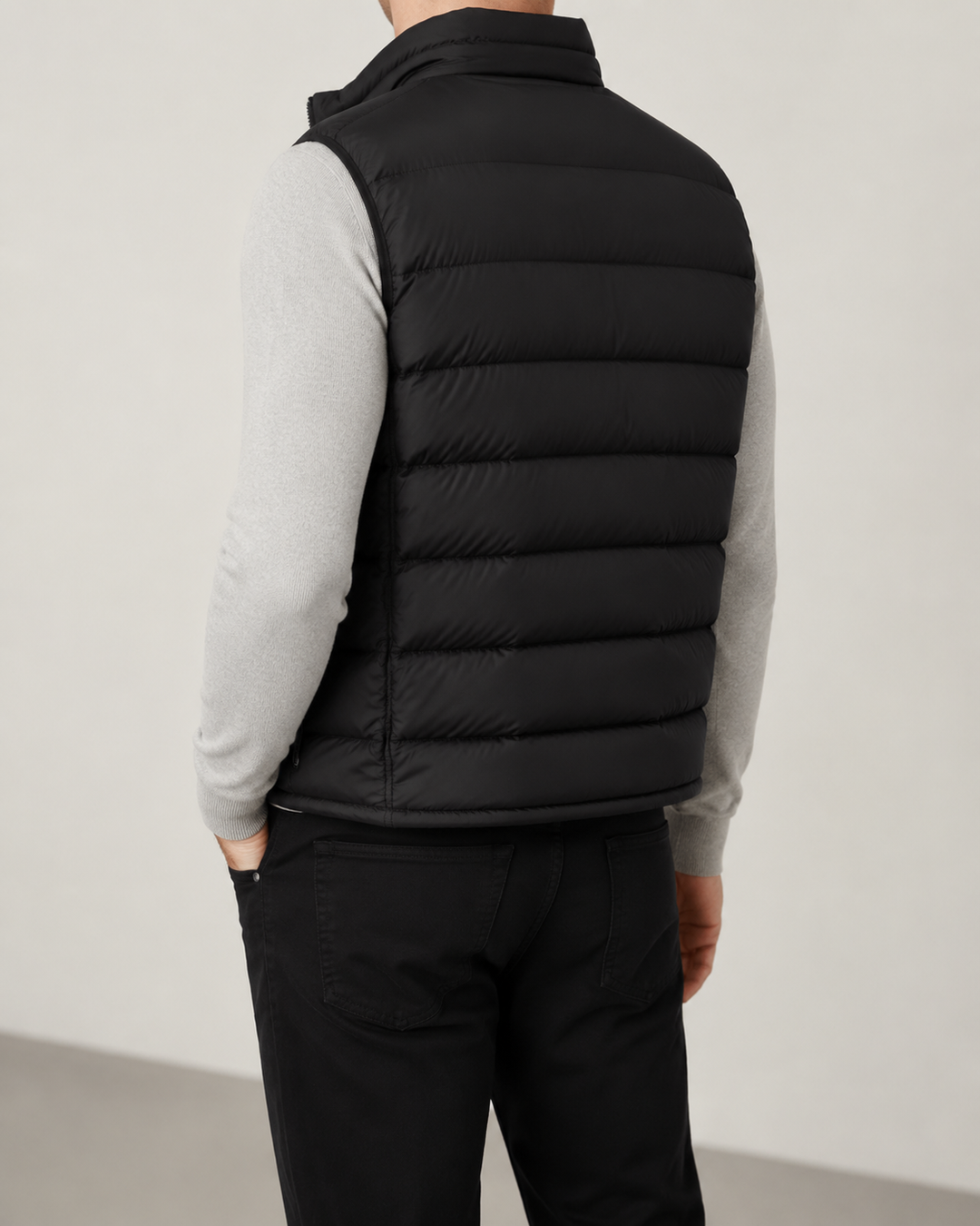 Gilet Matelassé Homme Sans Manches Col Montant Fermeture Zippée – Kilian
