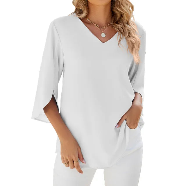 Cara™ | Blouse à col en V