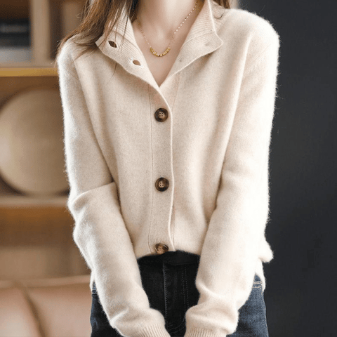Anny - Luxurious Knitted Cashmere Cardigan
