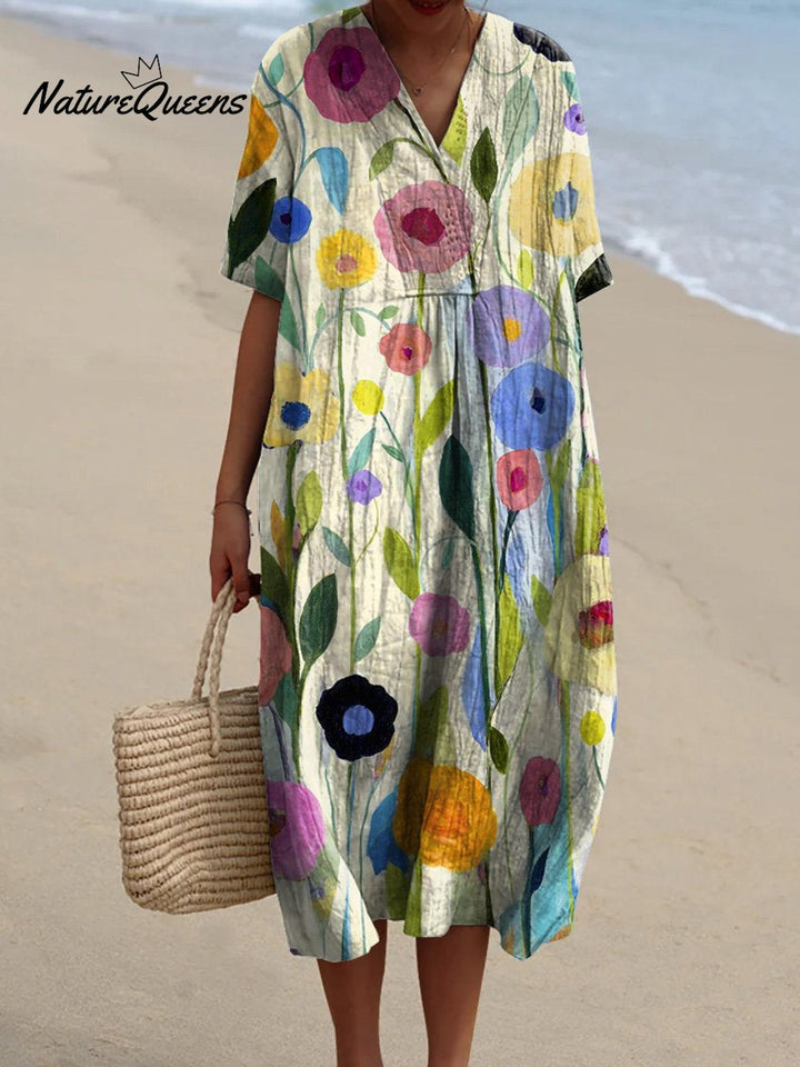 Aubane | Robe Aquarelle Fleurs