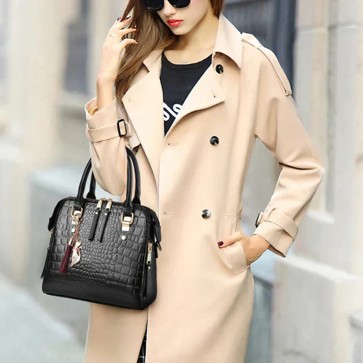 Noora™ | Sac en cuir à motif crocodile