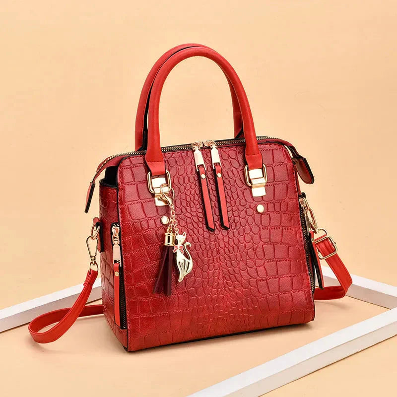 Noora™ | Sac en cuir à motif crocodile