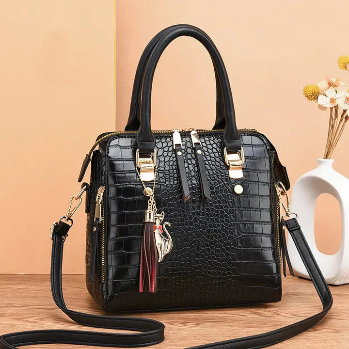 Noora™ | Sac en cuir à motif crocodile