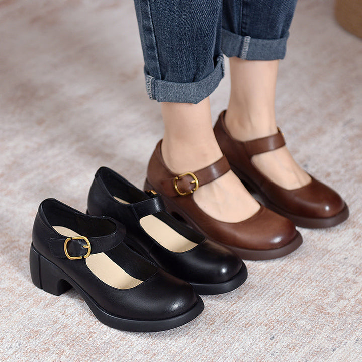 Mary-Jane™| Agnes Leren Mary Janes