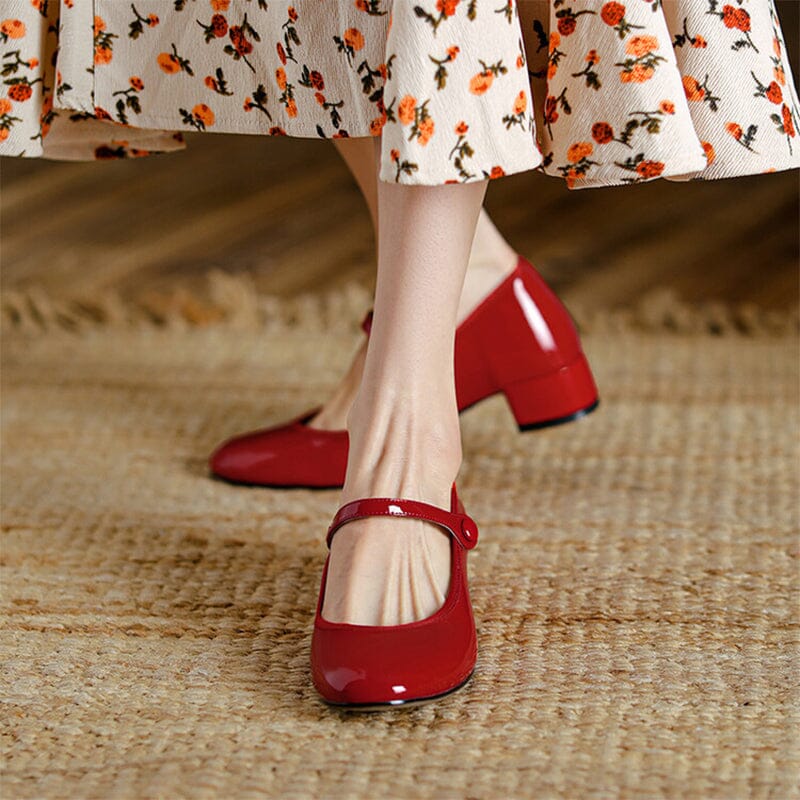 Mary-Jane™| Livy Cuir Mary Janes