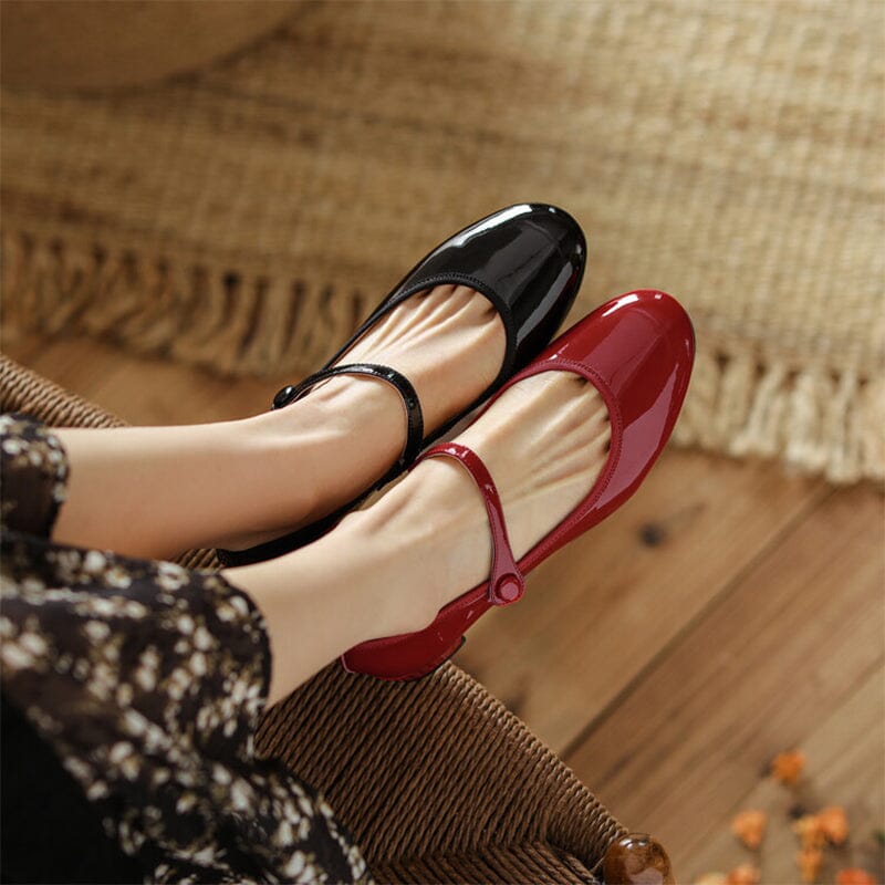 Mary-Jane™| Livy Cuir Mary Janes