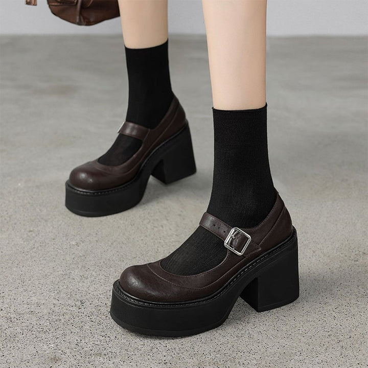 Mary-Jane™| Escarpins Pela en Cuir