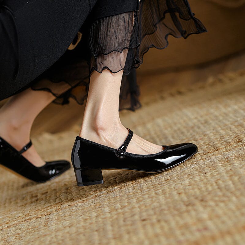 Mary-Jane™| Livy Cuir Mary Janes