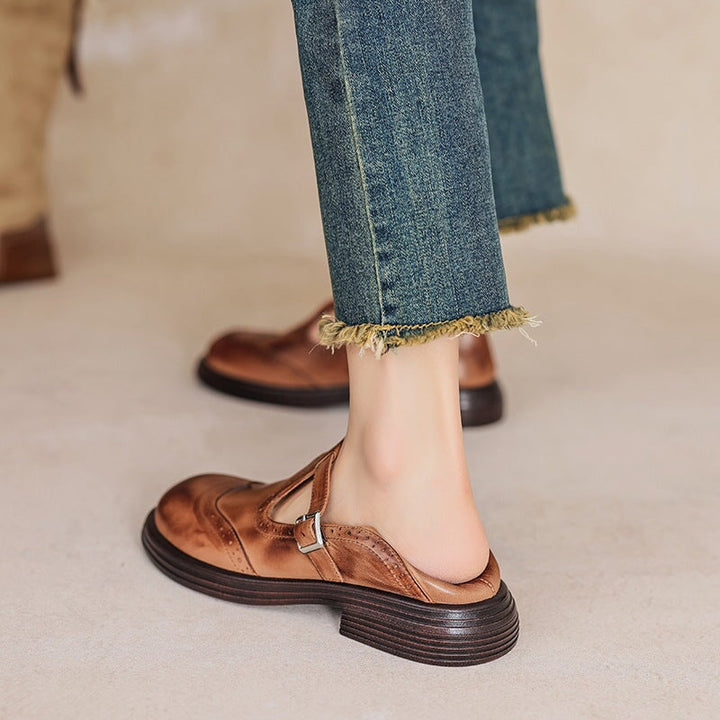 Mary-Jane™ | Risla Leren Mary Janes