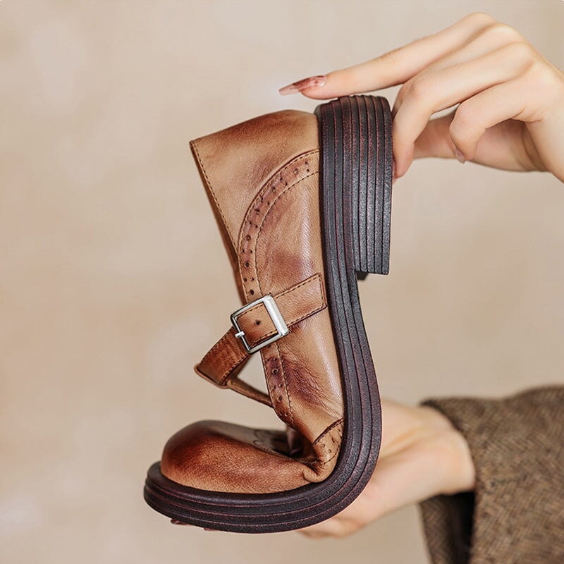 Mary-Jane™ | Risla Leren Mary Janes