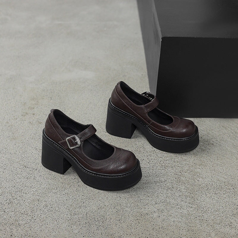 Mary-Jane™| Escarpins Pela en Cuir