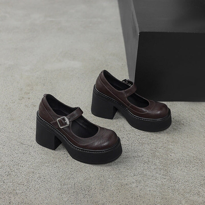 Mary-Jane™| Escarpins Pela en Cuir