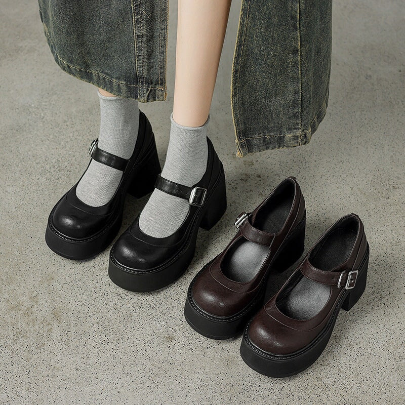Mary-Jane™| Escarpins Pela en Cuir