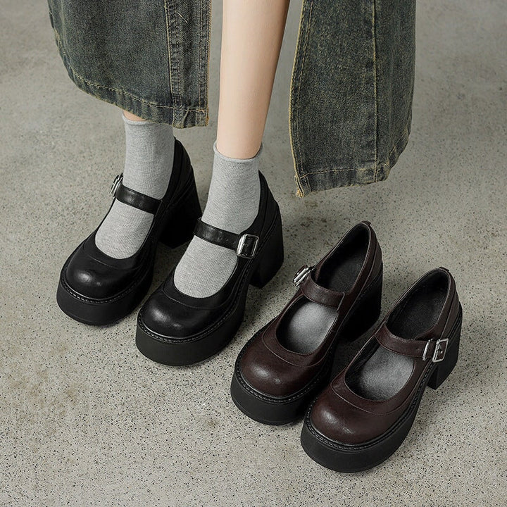 Mary-Jane™| Escarpins Pela en Cuir