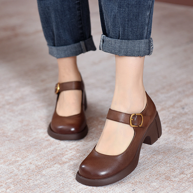 Mary-Jane™| Agnes Leren Mary Janes