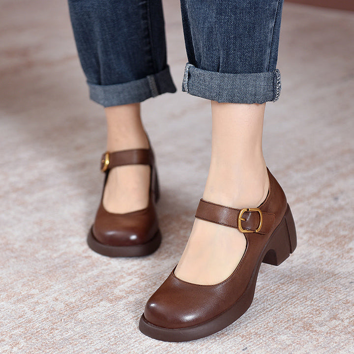 Mary-Jane™| Agnes Leren Mary Janes