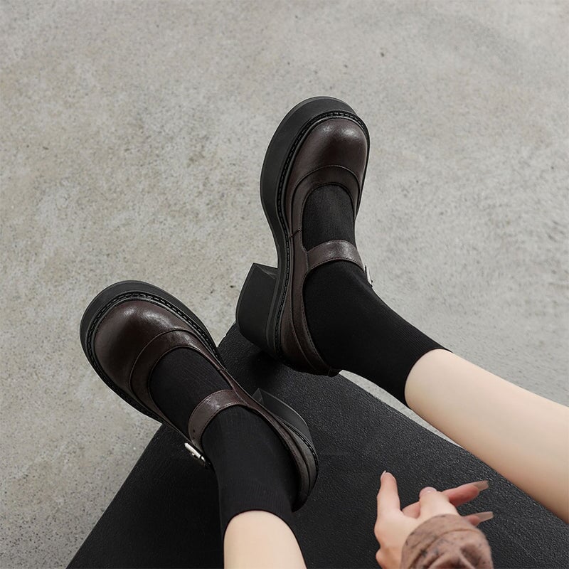 Mary-Jane™| Escarpins Pela en Cuir