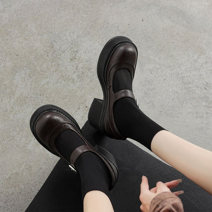 Mary-Jane™| Escarpins Pela en Cuir