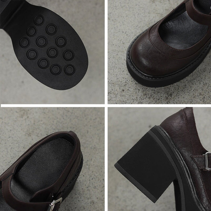 Mary-Jane™| Escarpins Pela en Cuir