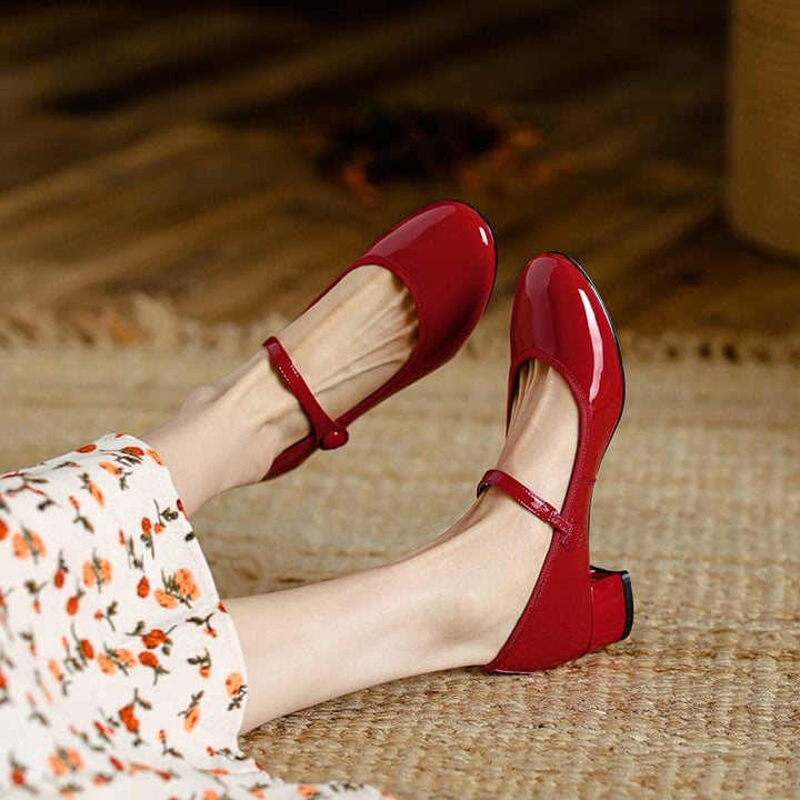 Mary-Jane™| Livy Cuir Mary Janes