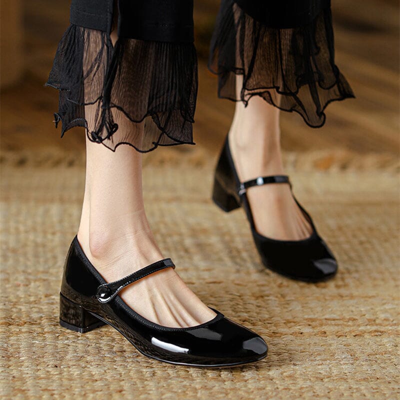 Mary-Jane™| Livy Cuir Mary Janes