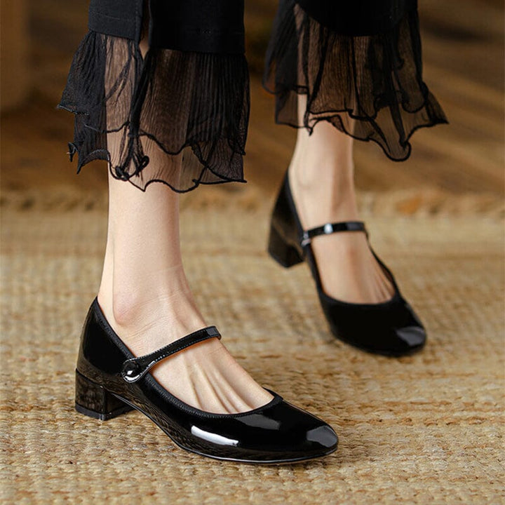 Mary-Jane™| Livy Cuir Mary Janes