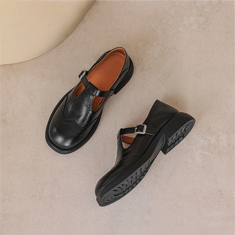 Mary-Jane™ | Risla Leren Mary Janes