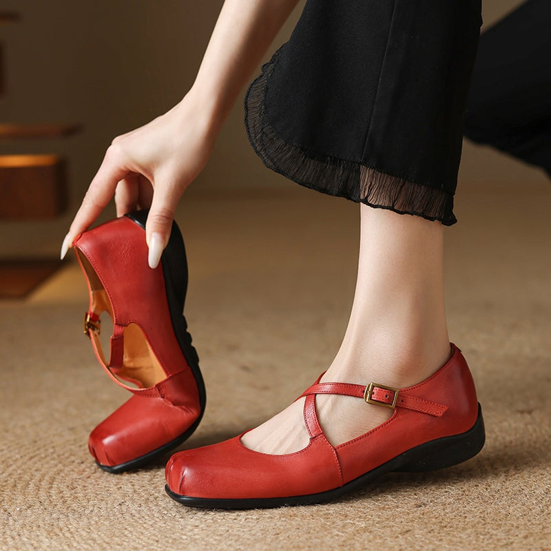Mary-Jane™| Edith Cuir Mary Janes