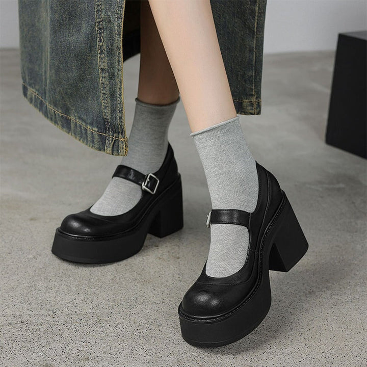 Mary-Jane™| Escarpins Pela en Cuir