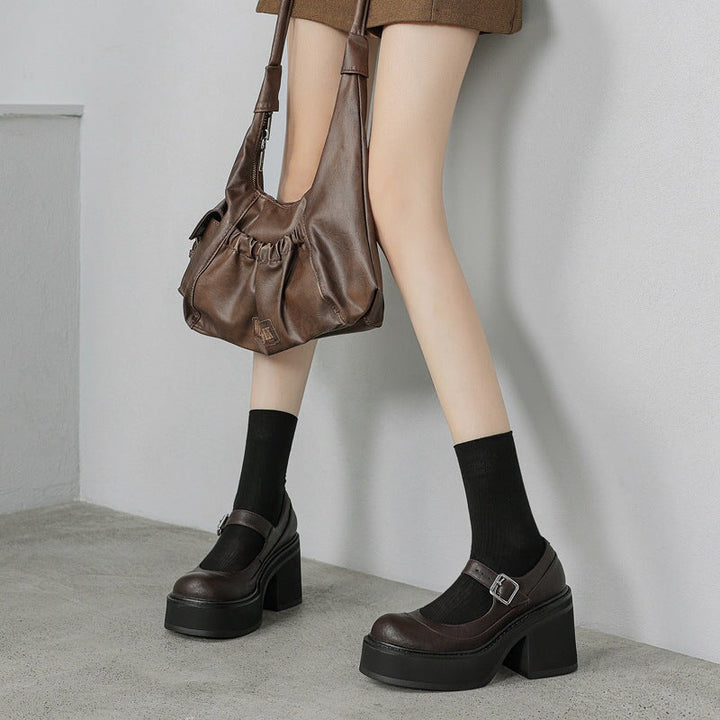 Mary-Jane™| Escarpins Pela en Cuir