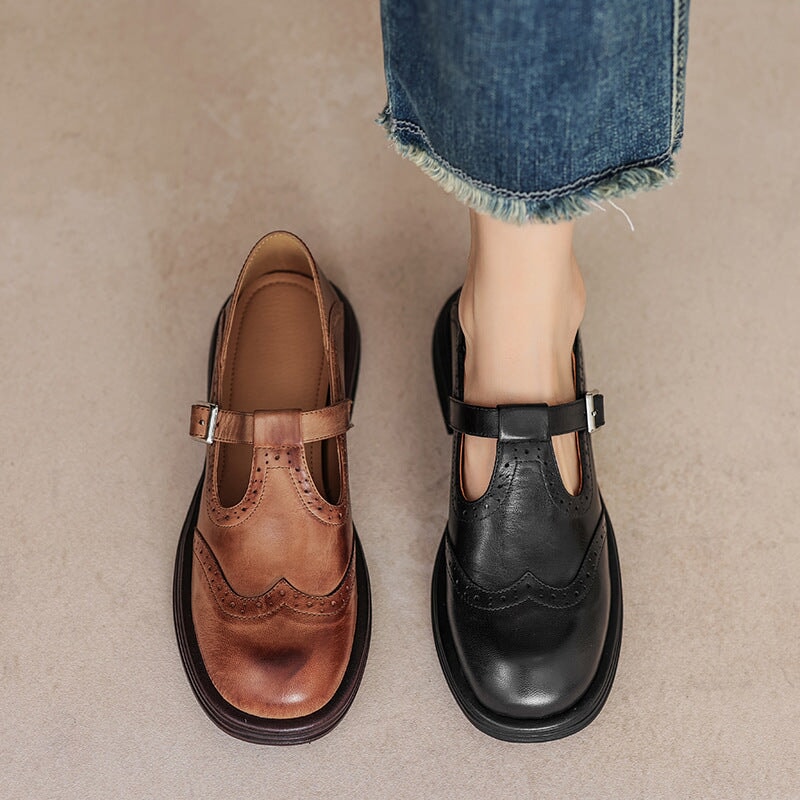 Mary-Jane™ | Risla Leren Mary Janes