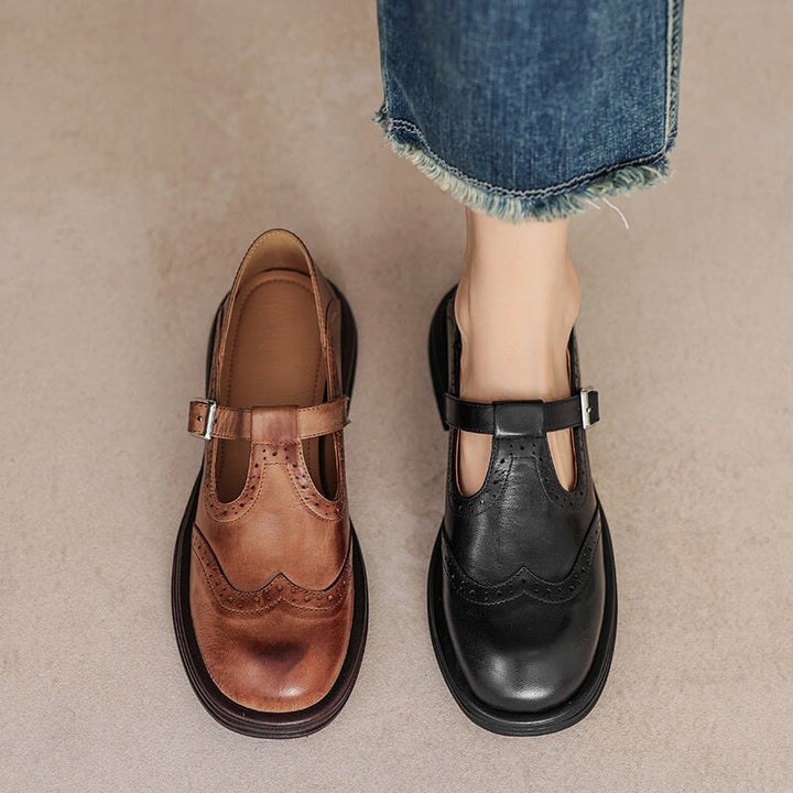 Mary-Jane™ | Risla Leren Mary Janes