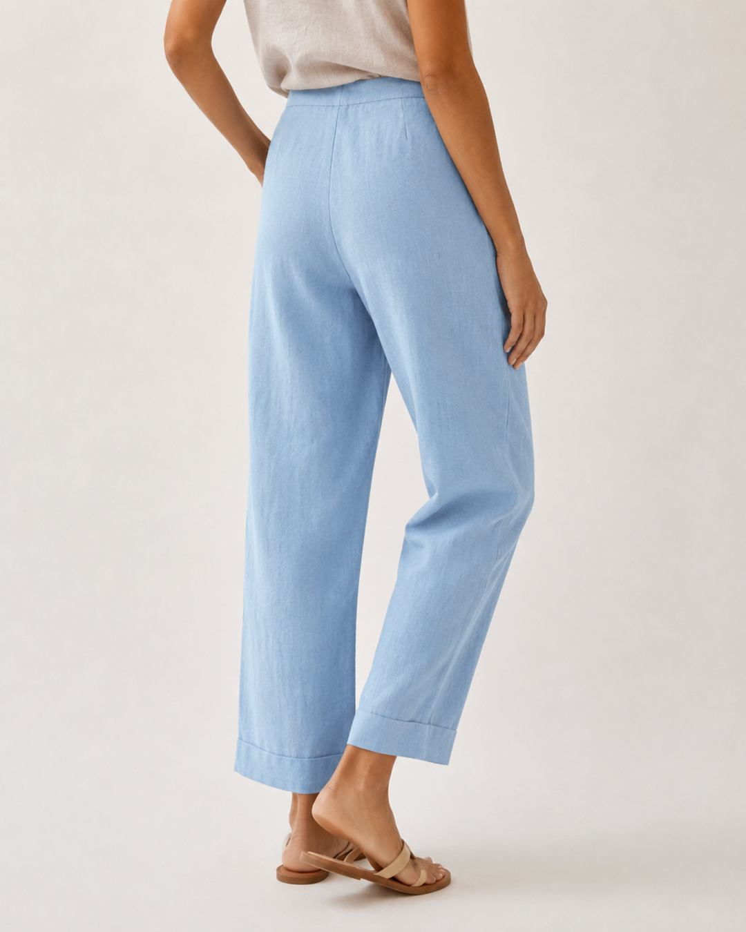 Pantalon été en lin confortable pour femme