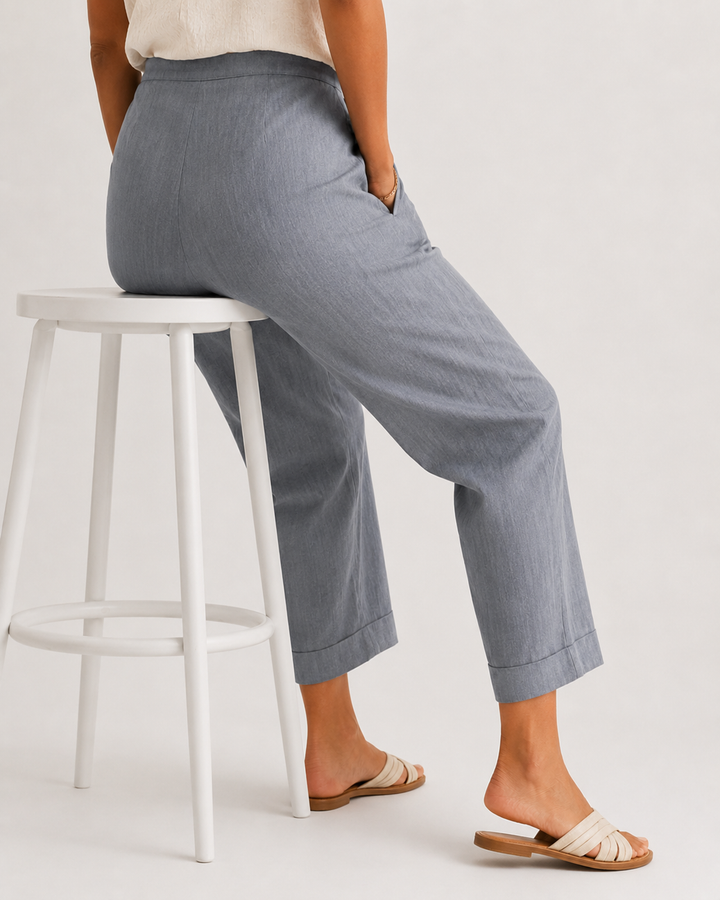 Pantalon été en lin confortable pour femme