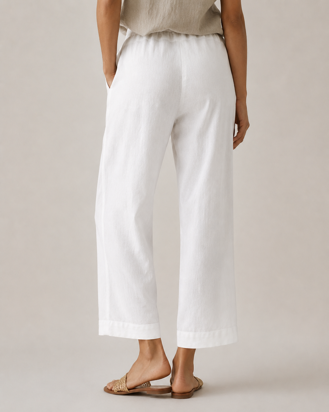Pantalon été en lin confortable pour femme