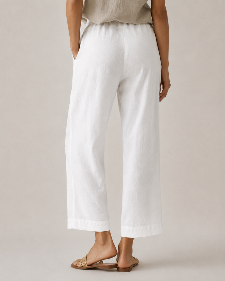 Pantalon été en lin confortable pour femme