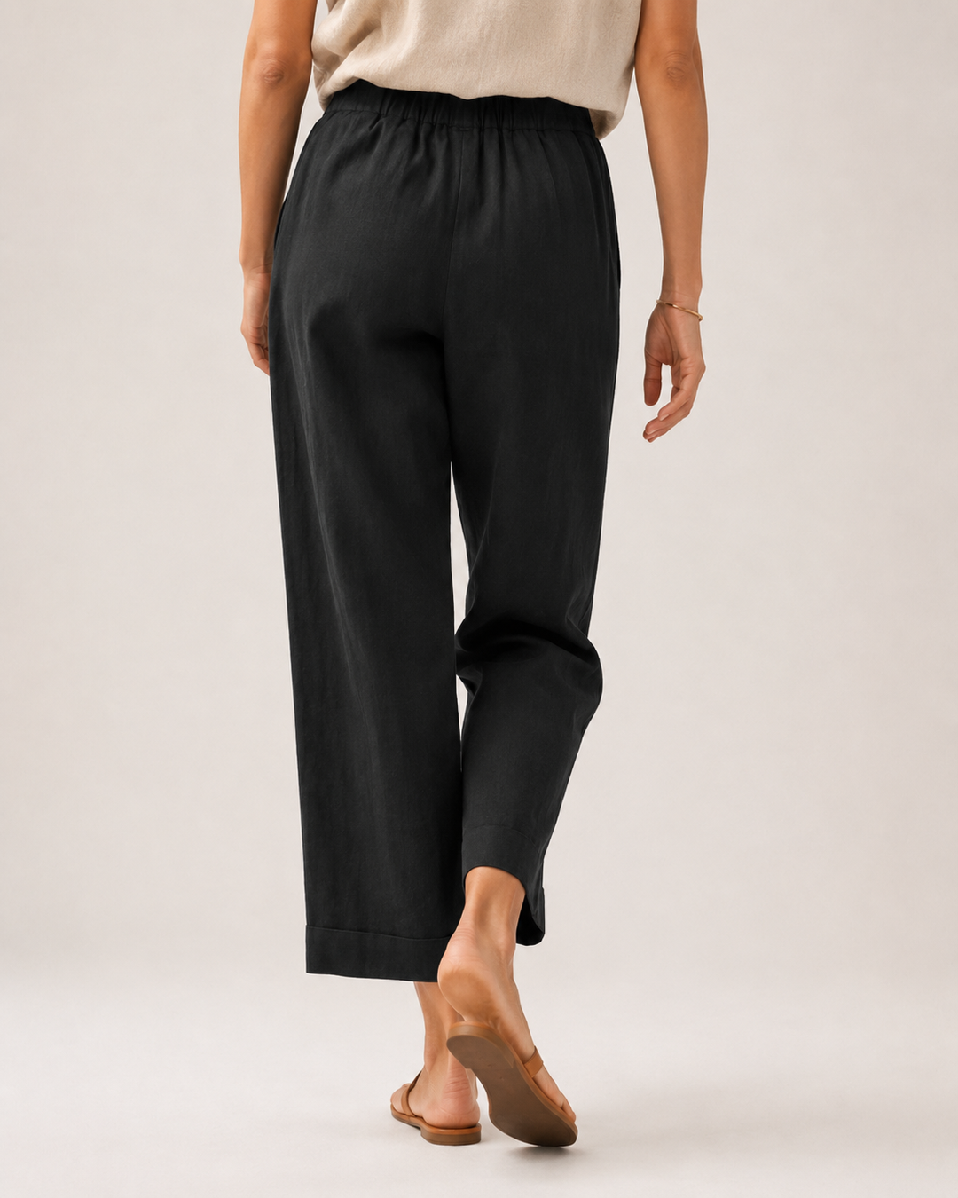 Pantalon été en lin confortable pour femme