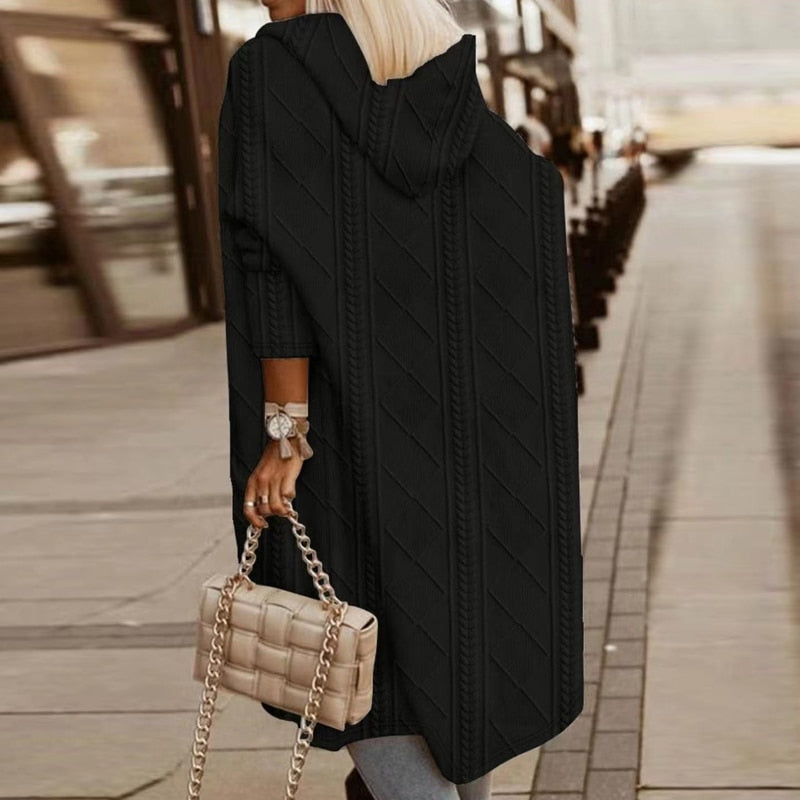 Jelone - Long Hooded Cardigan