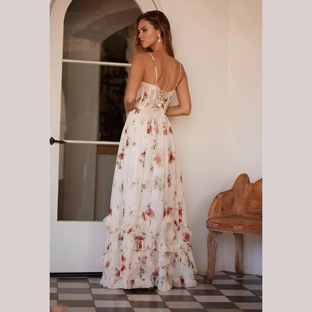 Sonja | Robe midi à imprimé floral